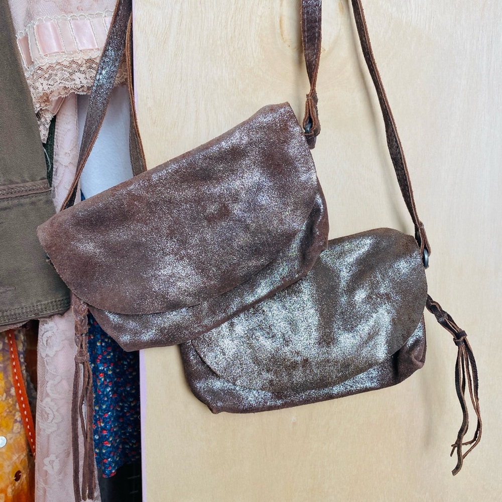 We The Free Shimmering Brown Crossbody Bag